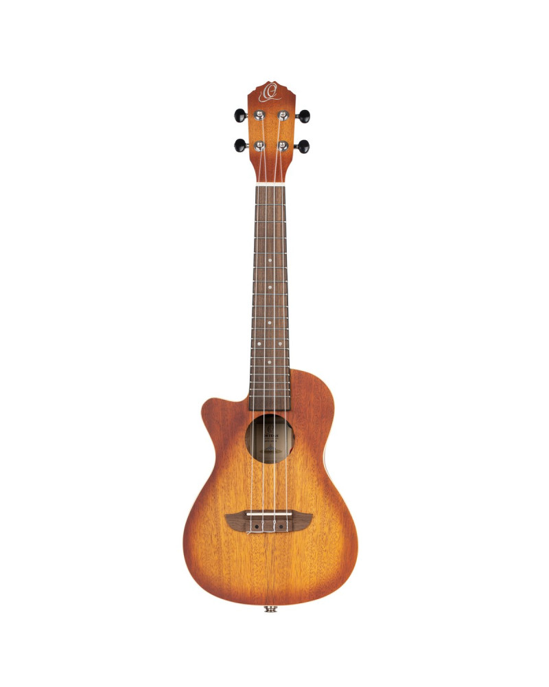 Ortega RUDAWN-CE-L Earth Series Concert Preamp Ukulele 4 String Lefty - Sunburst