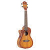 Ortega RUDAWN-CE-L Earth Series Concert Preamp Ukulele 4 String Lefty - Sunburst