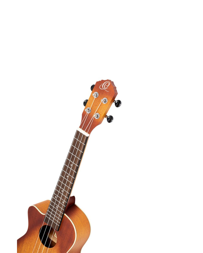 Ortega RUDAWN-CE-L Earth Series Concert Preamp Ukulele 4 String Lefty - Sunburst