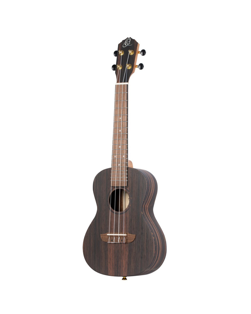 Ortega RUEB-CC-L Timber Series Concert Ukulele 4 String Lefty - Ebony Natural + Bag