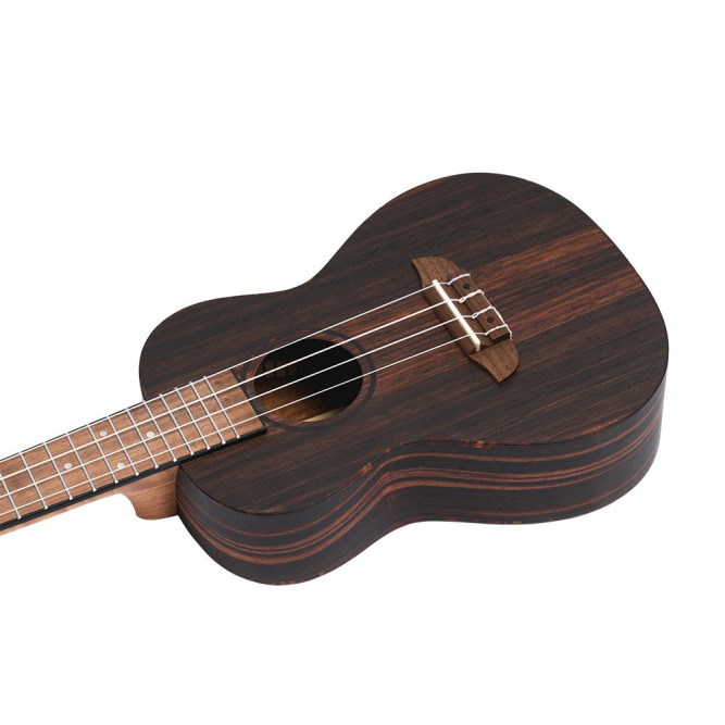 Ortega RUEB-CC-L Timber Series Concert Ukulele 4 String Lefty - Ebony Natural + Bag