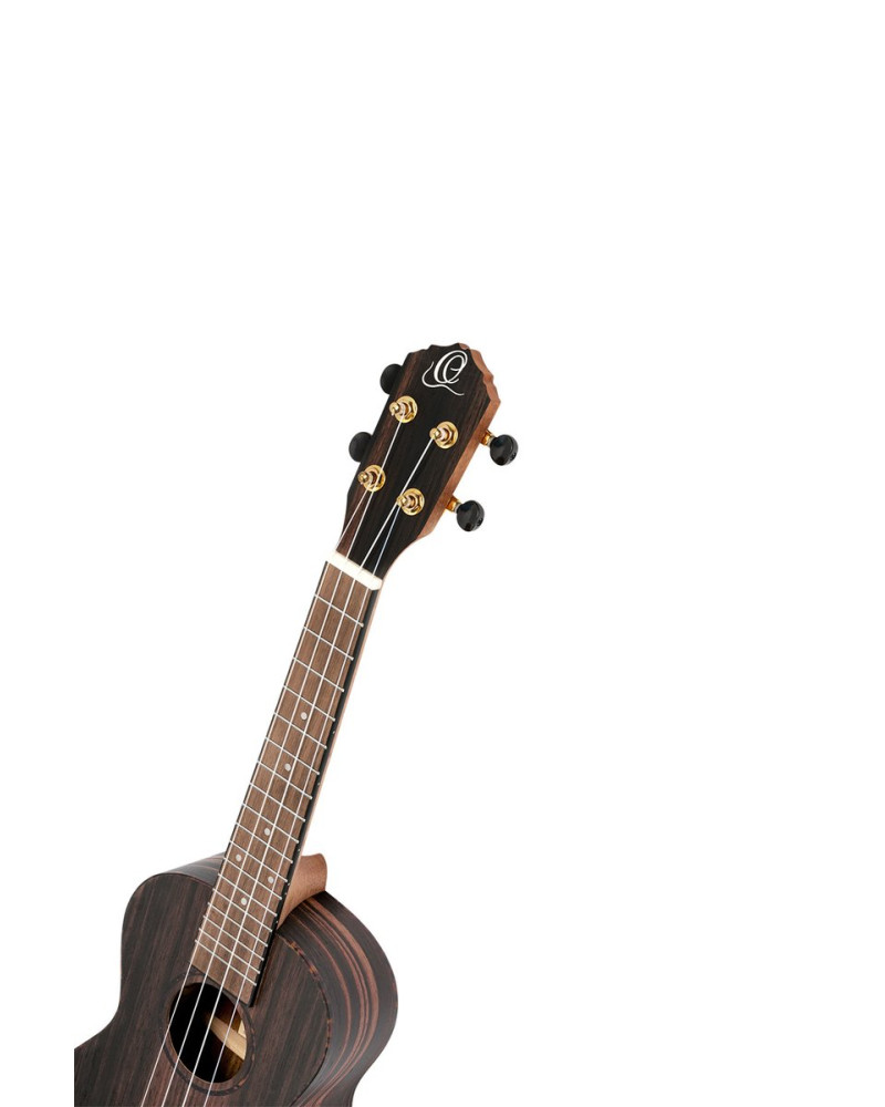 Ortega RUEB-CC-L Timber Series Concert Ukulele 4 String Lefty - Ebony Natural + Bag