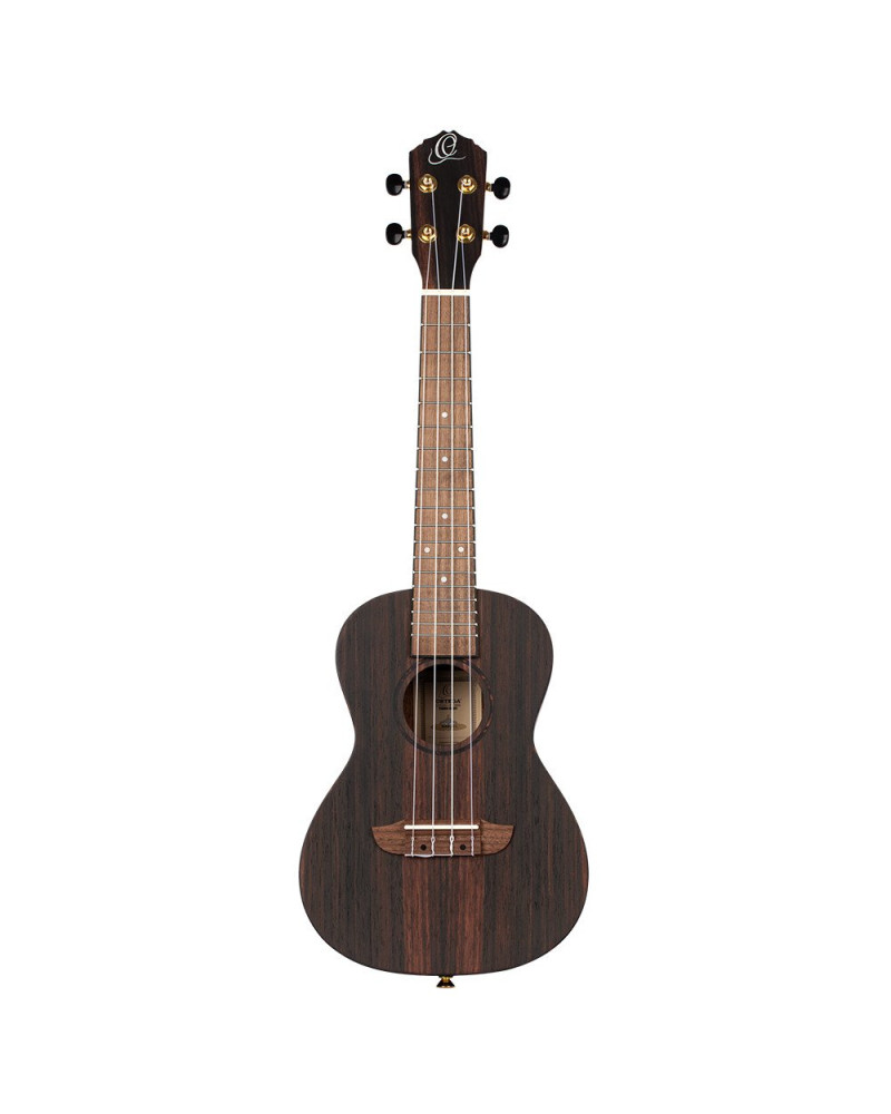 Ortega RUEB-CC-L Timber Series Concert Ukulele 4 String Lefty - Ebony Natural + Bag