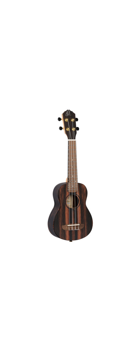 Ortega RUEB-SO Timber Series Soprano Ukulele 4 String - Ebony Natural + Bag