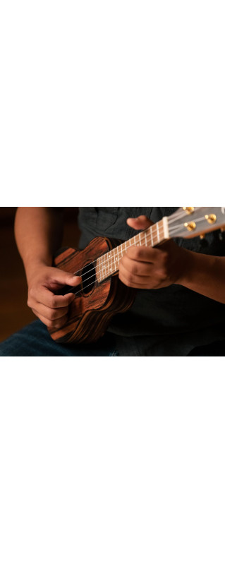 Ortega RUEB-SO Timber Series Soprano Ukulele 4 String - Ebony Natural + Bag
