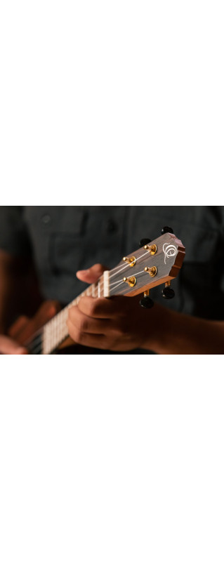 Ortega RUEB-SO Timber Series Soprano Ukulele 4 String - Ebony Natural + Bag