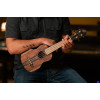 Ortega RUEB-SO Timber Series Soprano Ukulele 4 String - Ebony Natural + Bag