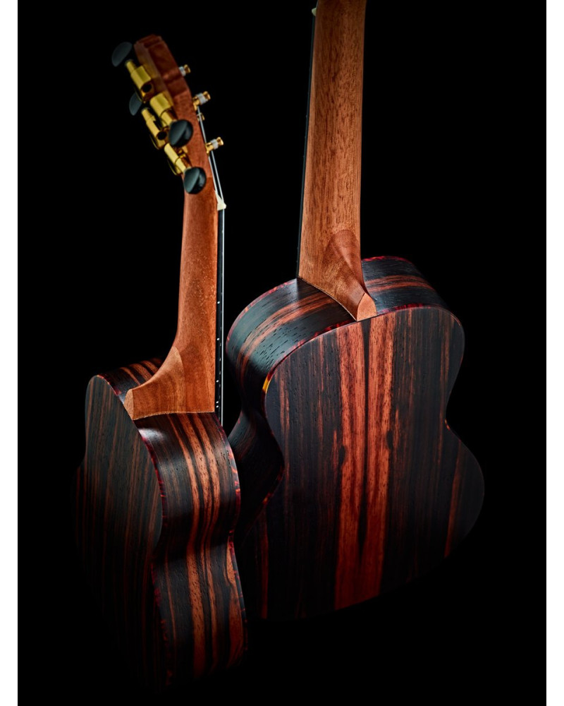 Ortega RUEB-SO Timber Series Soprano Ukulele 4 String - Ebony Natural + Bag