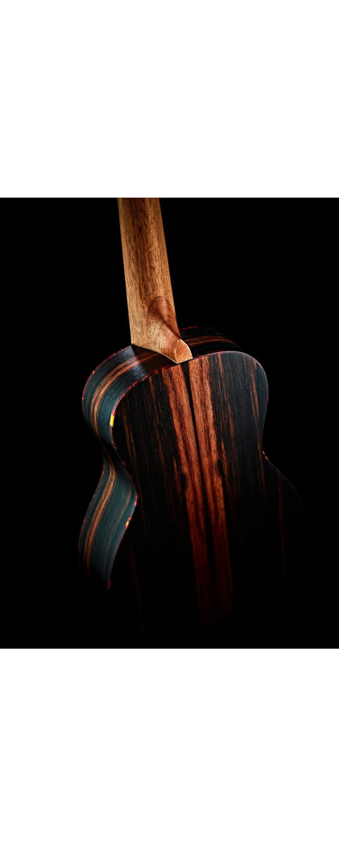 Ortega RUEB-SO Timber Series Soprano Ukulele 4 String - Ebony Natural + Bag