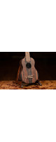 Ortega RUEB-SO Timber Series Soprano Ukulele 4 String - Ebony Natural + Bag
