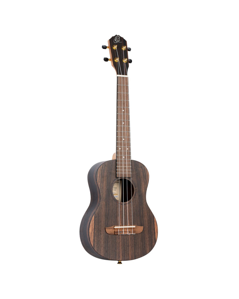 Ortega RUEB-TE Timber Series Tenor Ukulele 4 String - Ebony Natural + Bag