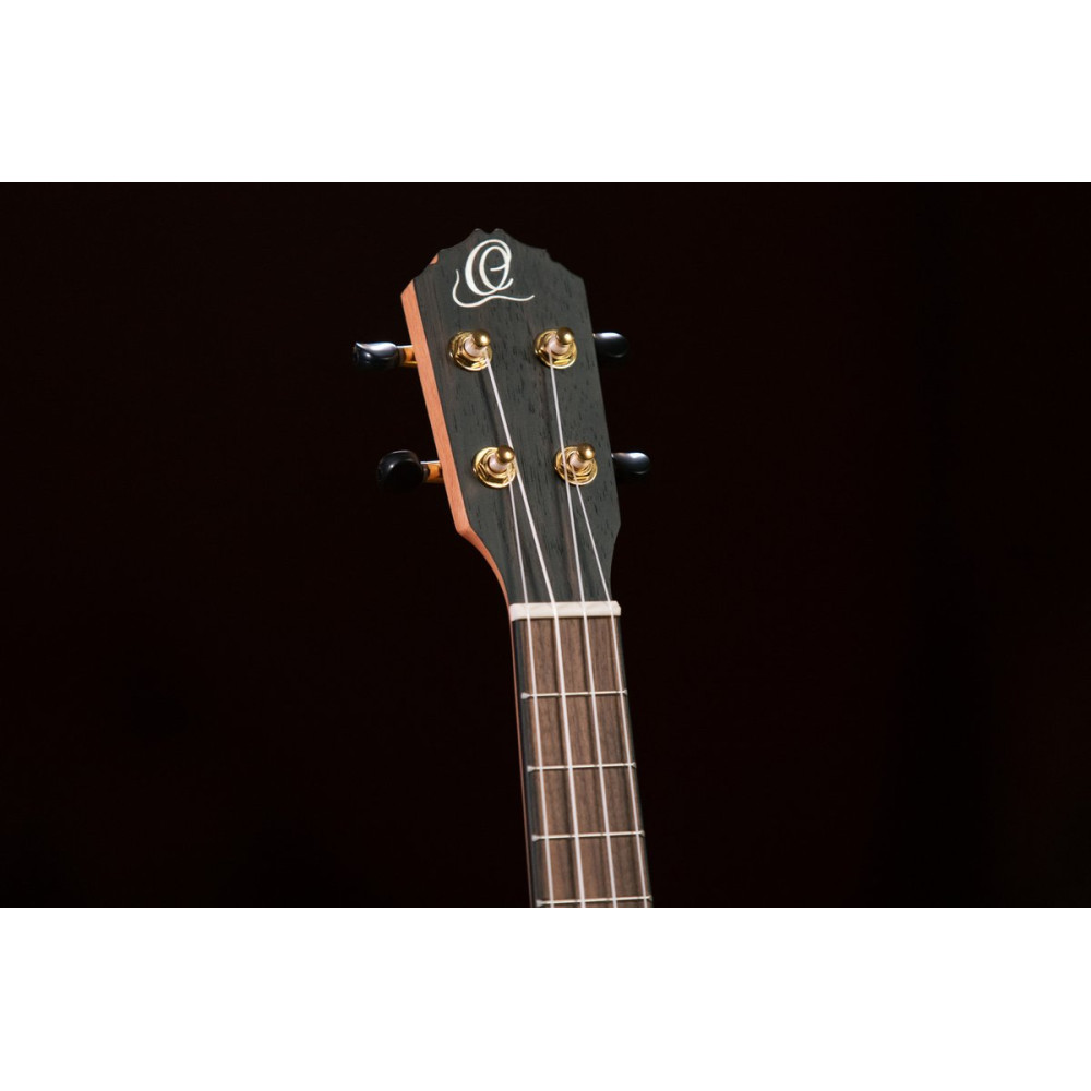 Ortega RUEB-TE Timber Series Tenor Ukulele 4 String - Ebony Natural + Bag