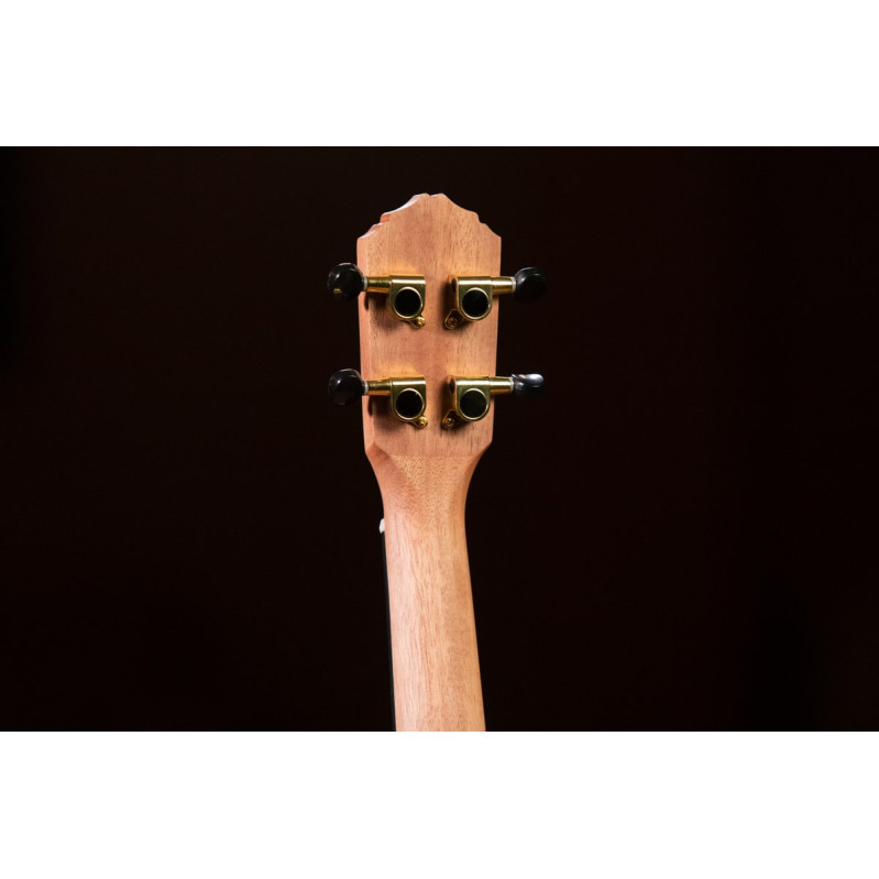 Ortega RUEB-TE Timber Series Tenor Ukulele 4 String - Ebony Natural + Bag