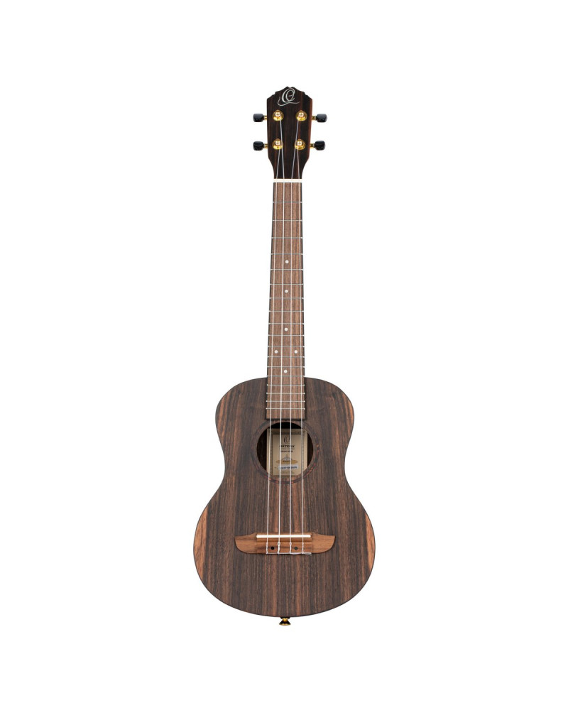 Ortega RUEB-TE Timber Series Tenor Ukulele 4 String - Ebony Natural + Bag