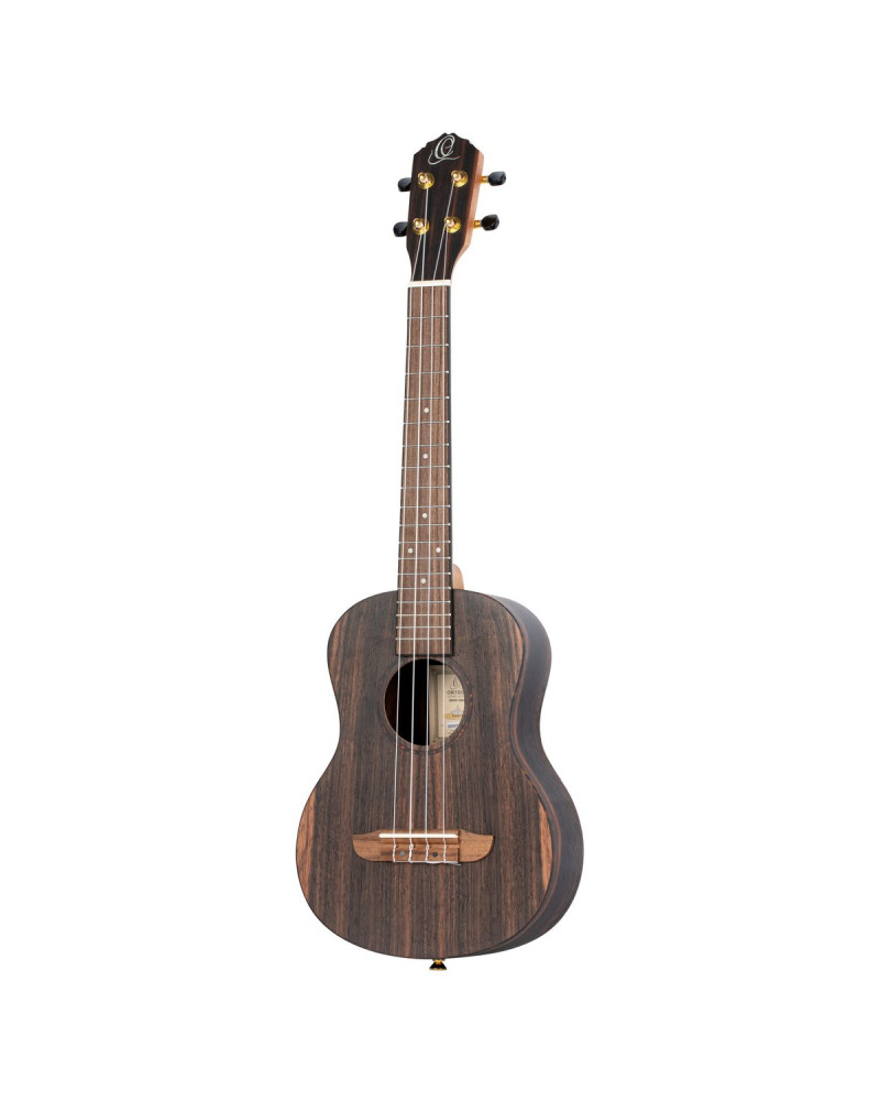 Ortega RUEB-TE Timber Series Tenor Ukulele 4 String - Ebony Natural + Bag