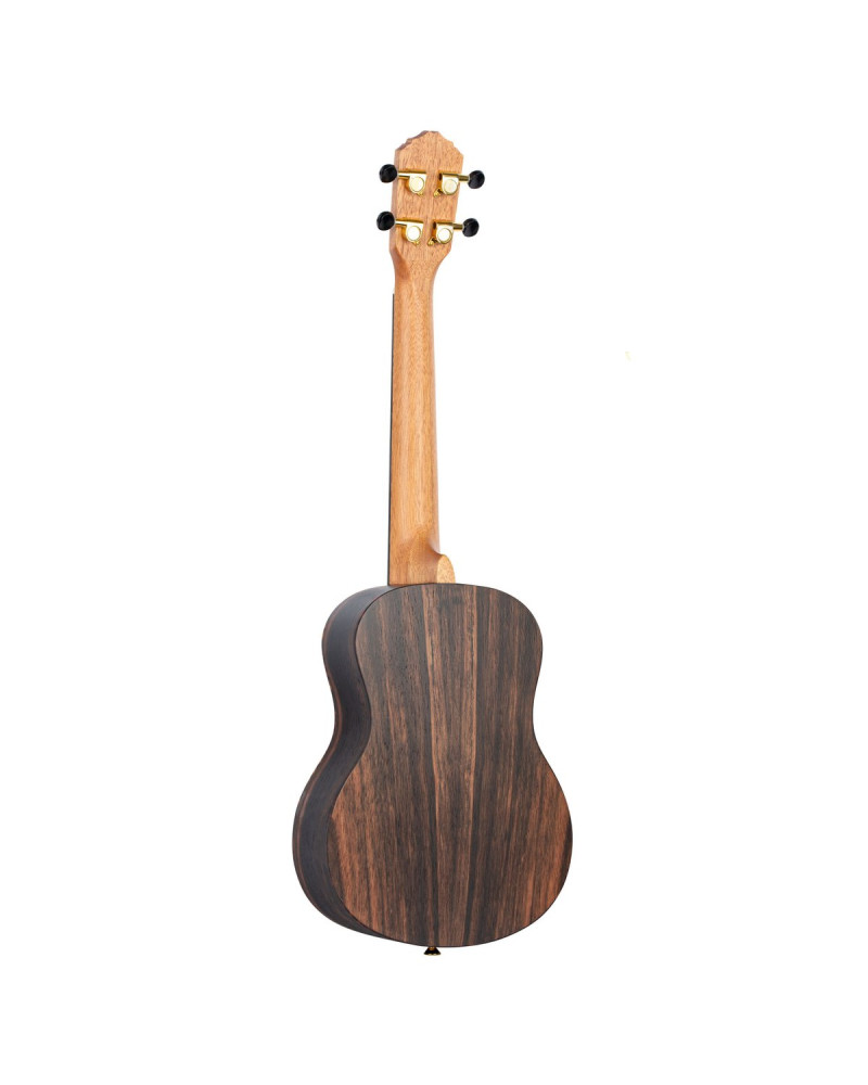 Ortega RUEB-TE Timber Series Tenor Ukulele 4 String - Ebony Natural + Bag