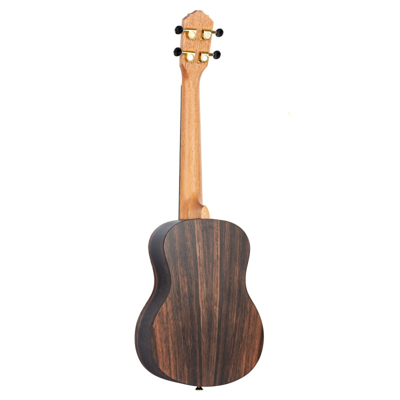 Ortega RUEB-TE Timber Series Tenor Ukulele 4 String - Ebony Natural + Bag