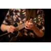 Ortega RUEL-MBK Element Series Concert Ukulele 4 String - Spruce / Catalpa Metallic Black + Bag