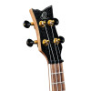 Ortega RUEL-MBK Element Series Concert Ukulele 4 String - Spruce / Catalpa Metallic Black + Bag