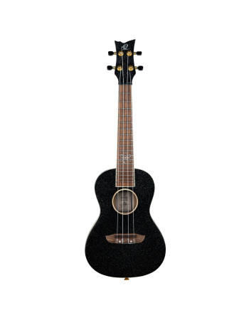 Ortega RUEL-MBK Element Series Concert Ukulele 4 String - Spruce / Catalpa Metallic Black + Bag