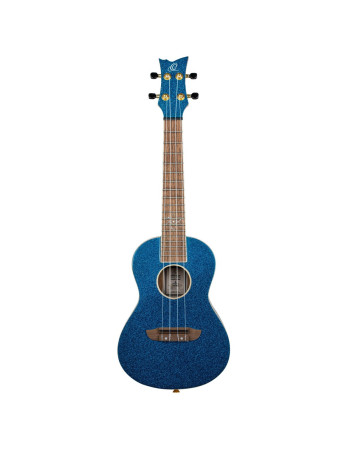 Ortega RUEL-MBL Element Series Concert Ukulele 4 String - Spruce / Catalpa Metallic Blue + Bag