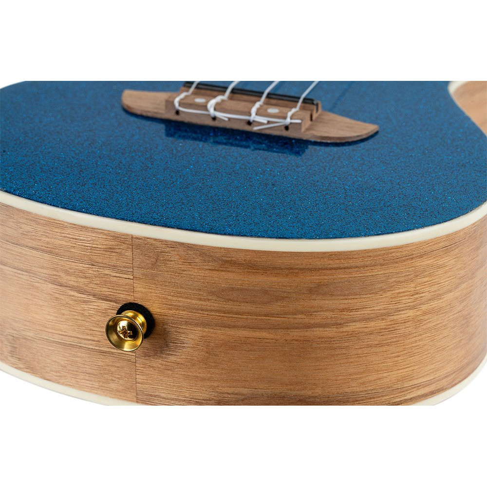 Ortega RUEL-MBL Element Series Concert Ukulele 4 String - Spruce / Catalpa Metallic Blue + Bag