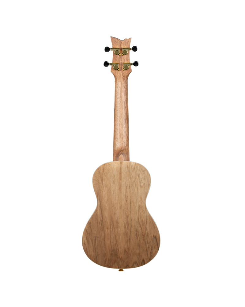 Ortega RUEL-MBL Element Series Concert Ukulele 4 String - Spruce / Catalpa Metallic Blue + Bag