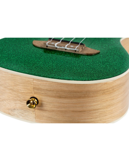 Ortega RUEL-MGR Element Series Concert Ukulele 4 String - Spruce / Catalpa Metallic Green + Bag