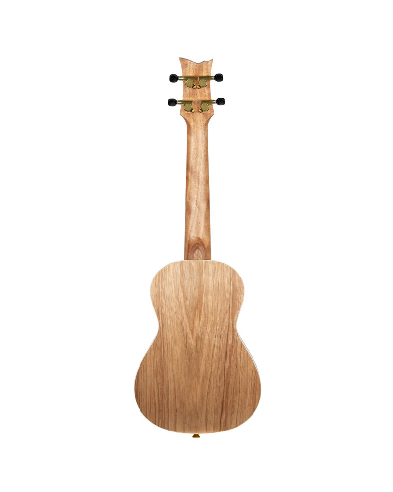 Ortega RUEL-MGR Element Series Concert Ukulele 4 String - Spruce / Catalpa Metallic Green + Bag