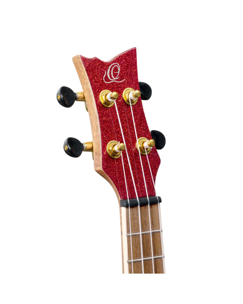 Ortega RUEL-MRD Element Series Concert Ukulele 4 String - Spruce / Catalpa Metallic Red + Bag