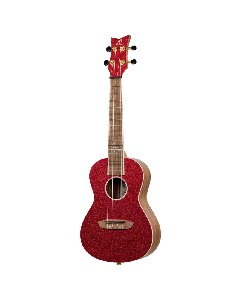 Ortega RUEL-MRD Element Series Concert Ukulele 4 String - Spruce / Catalpa Metallic Red + Bag