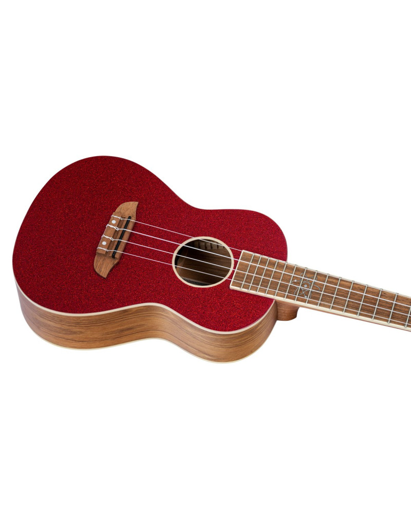 Ortega RUEL-MRD Element Series Concert Ukulele 4 String - Spruce / Catalpa Metallic Red + Bag