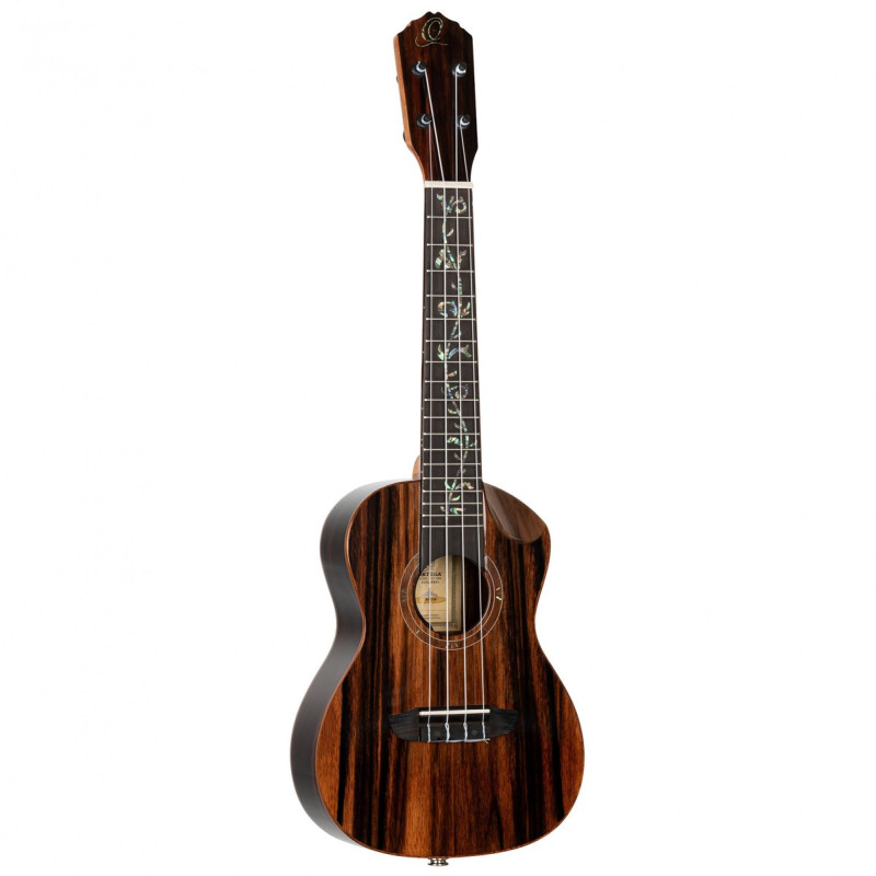 Ortega RUET-EB Elite Series Concert Ukulele 4 String - Solid Ebony Natural + Bag