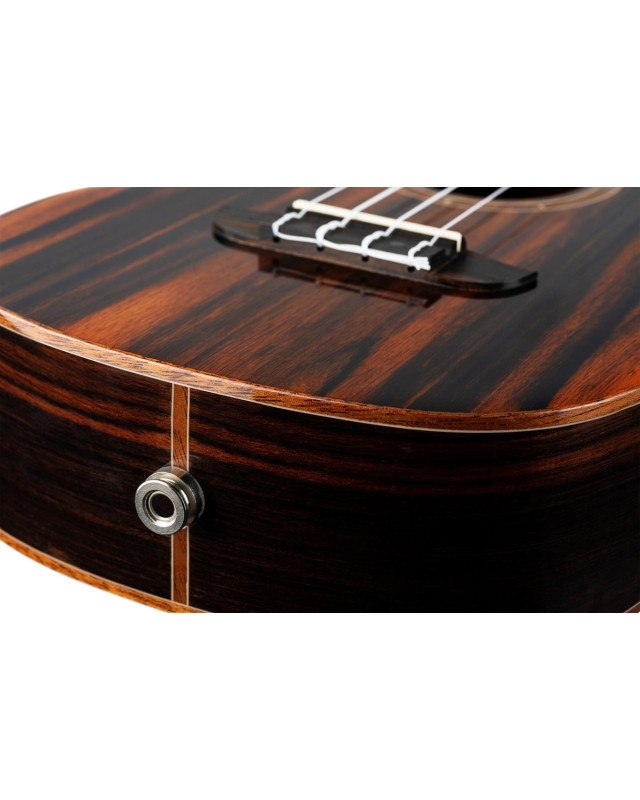 Ortega RUET-EB Elite Series Concert Ukulele 4 String - Solid Ebony Natural + Bag