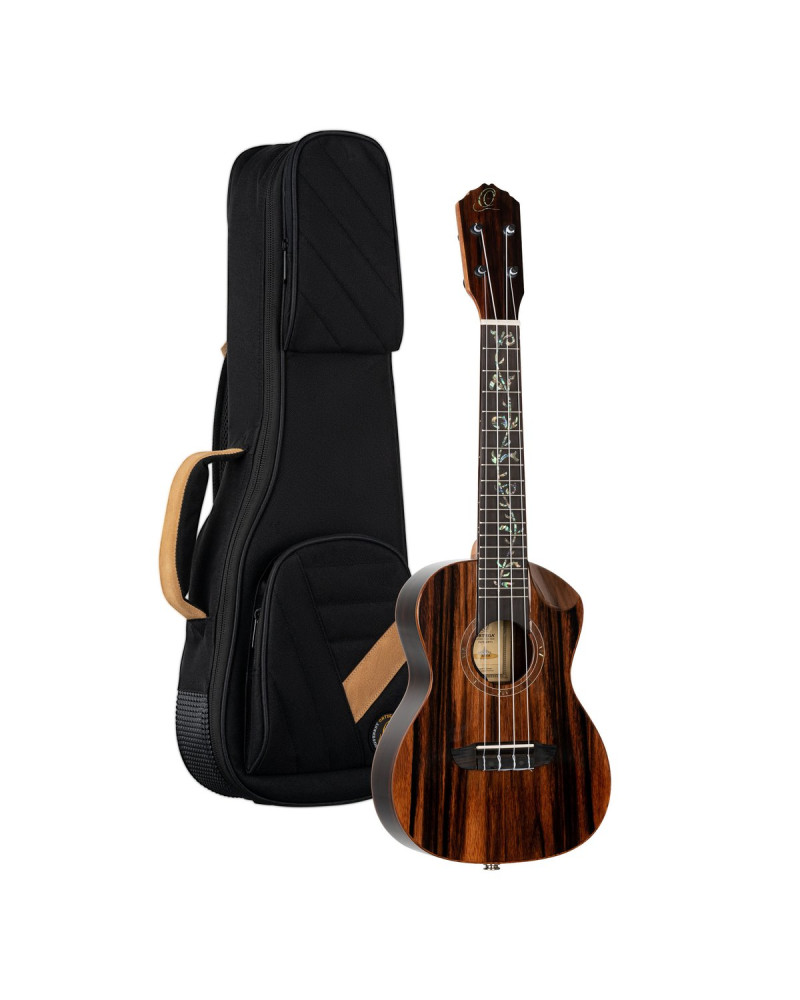 Ortega RUET-EB Elite Series Concert Ukulele 4 String - Solid Ebony Natural + Bag