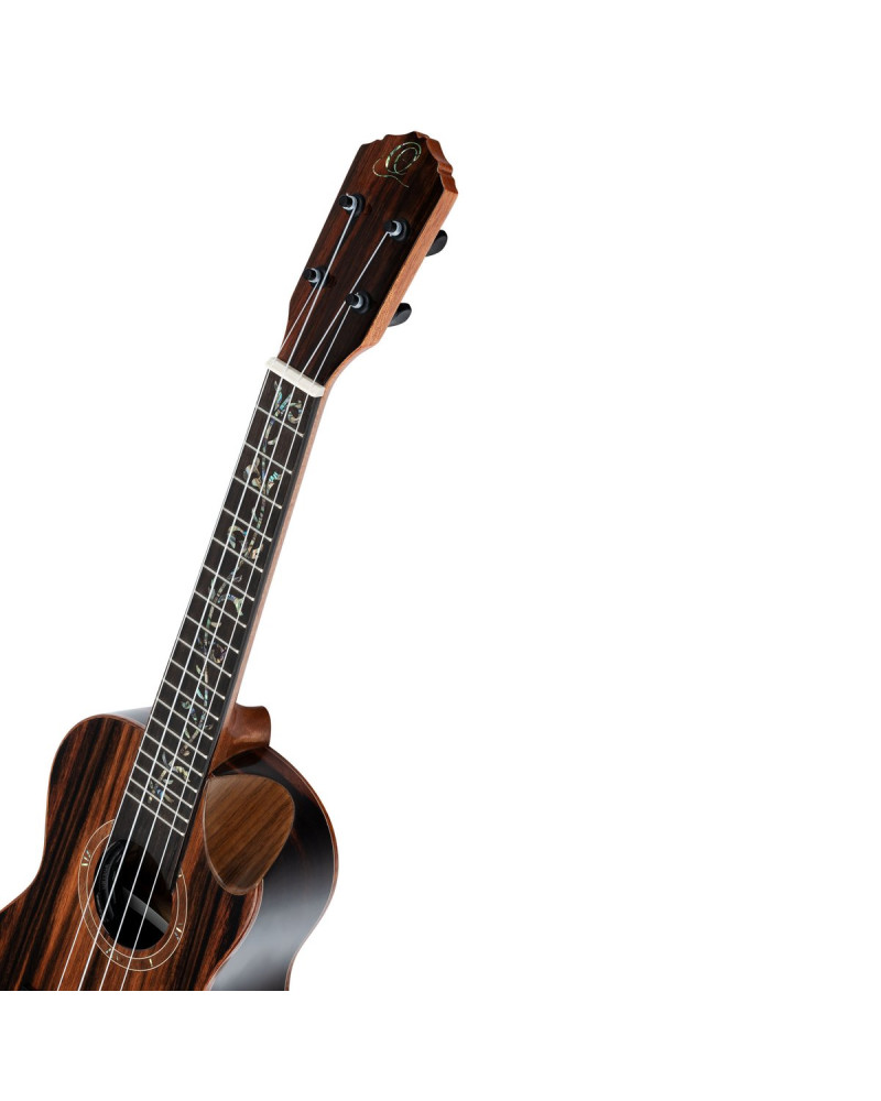 Ortega RUET-EB Elite Series Concert Ukulele 4 String - Solid Ebony Natural + Bag