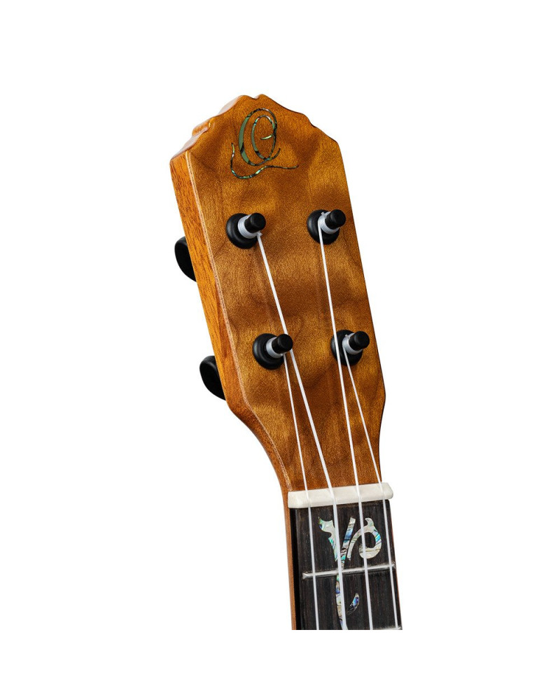 Ortega RUET-QMA Elite Series Concert Ukulele 4 String - Quilted Maple Natural + Bag