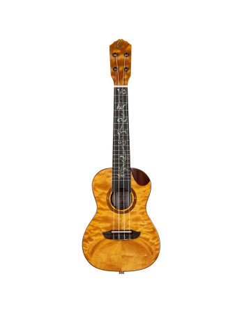 Ortega RUET-QMA Elite Series Concert Ukulele 4 String - Quilted Maple Natural + Bag
