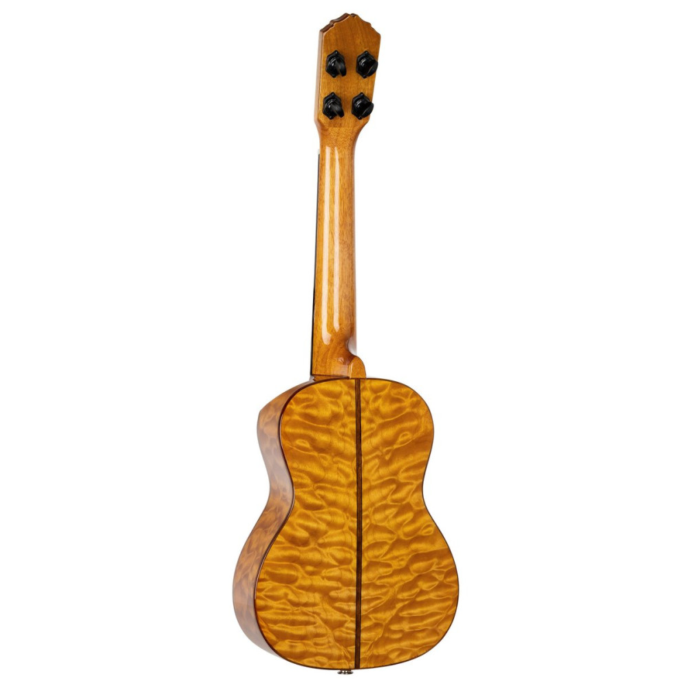 Ortega RUET-QMA Elite Series Concert Ukulele 4 String - Quilted Maple Natural + Bag