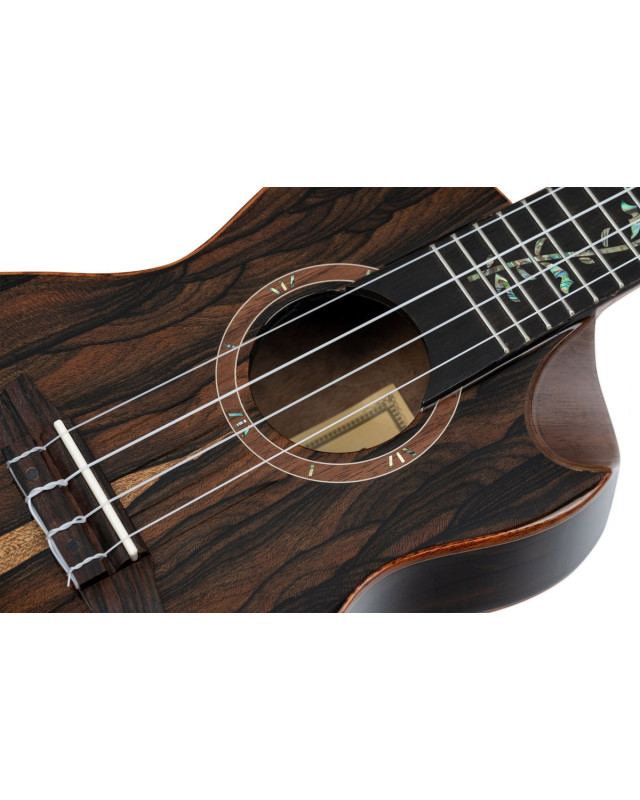 Ortega RUET-ZC Elite Series Concert Ukulele 4 String - Solid Ziricote Natural + Bag