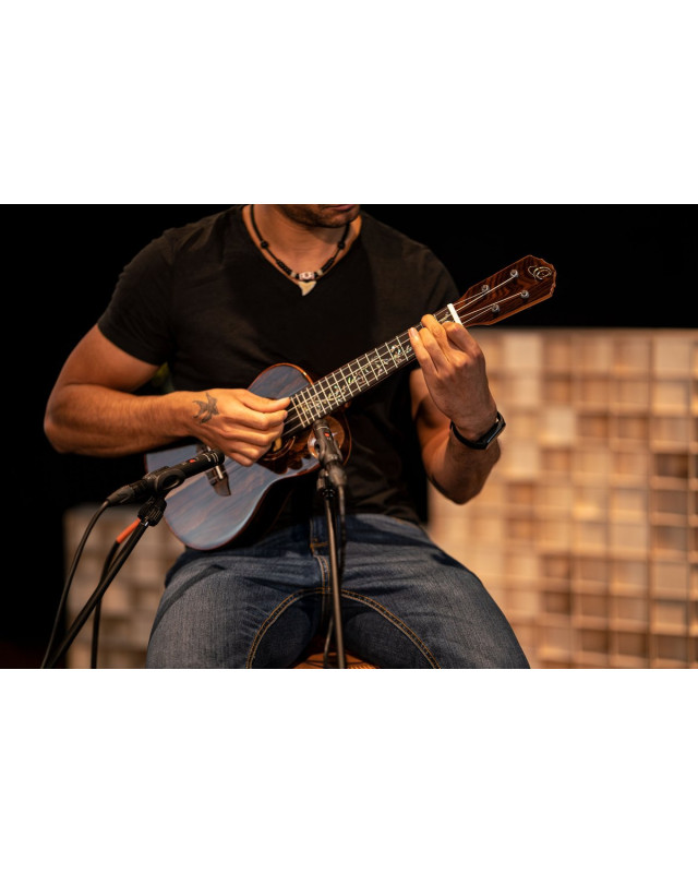 Ortega RUET-ZC Elite Series Concert Ukulele 4 String - Solid Ziricote Natural + Bag