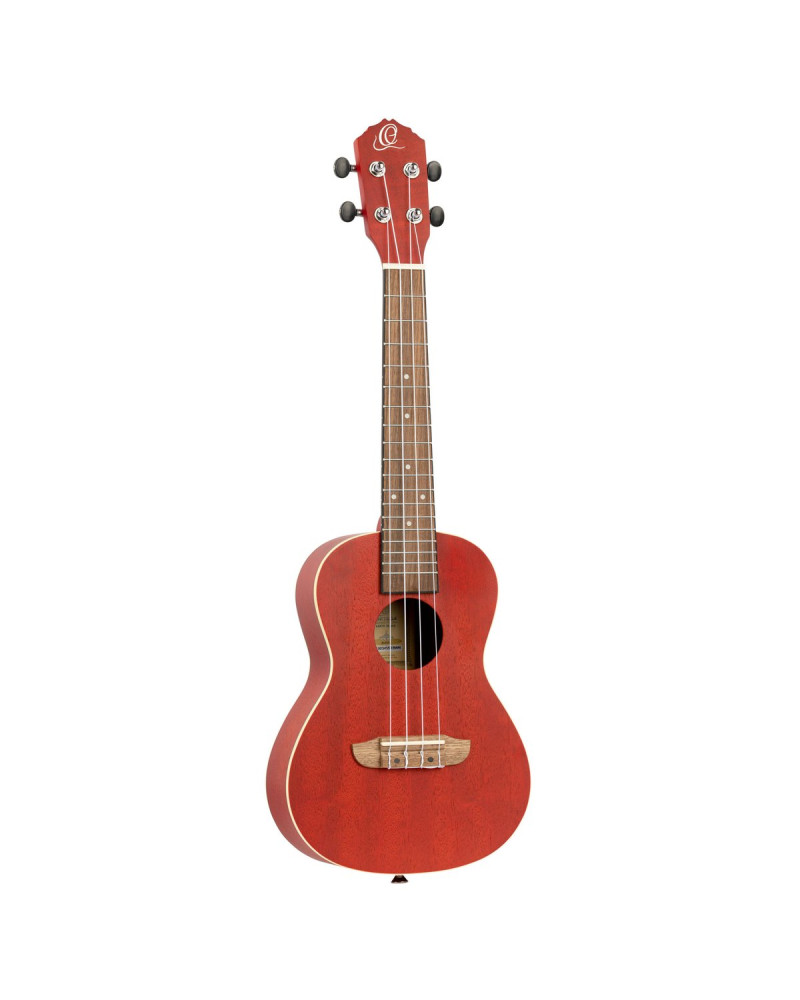 Ortega RUFIRE Earth Series Concert Ukulele 4 String - Fire Red