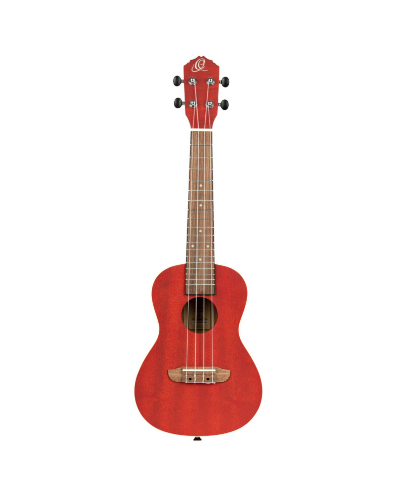 Ortega RUFIRE Earth Series Concert Ukulele 4 String - Fire Red