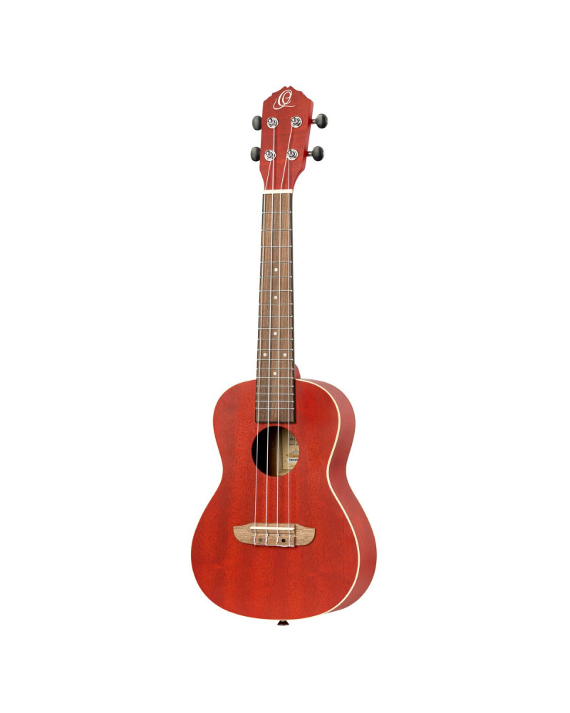 Ortega RUFIRE Earth Series Concert Ukulele 4 String - Fire Red