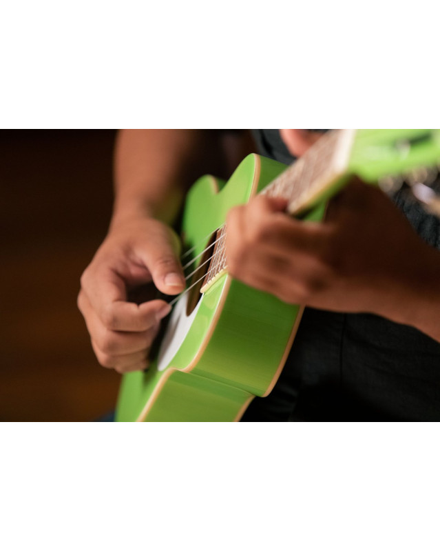 Ortega RUGA-GAP Gaucho Series Ukulele 4 String - Green Apple + Bag