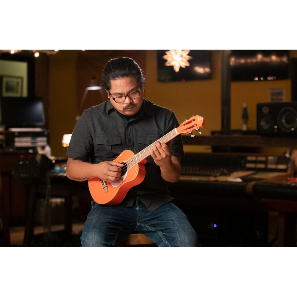 Ortega RUGA-ORG Gaucho Series Ukulele 4 String - Orange + Bag