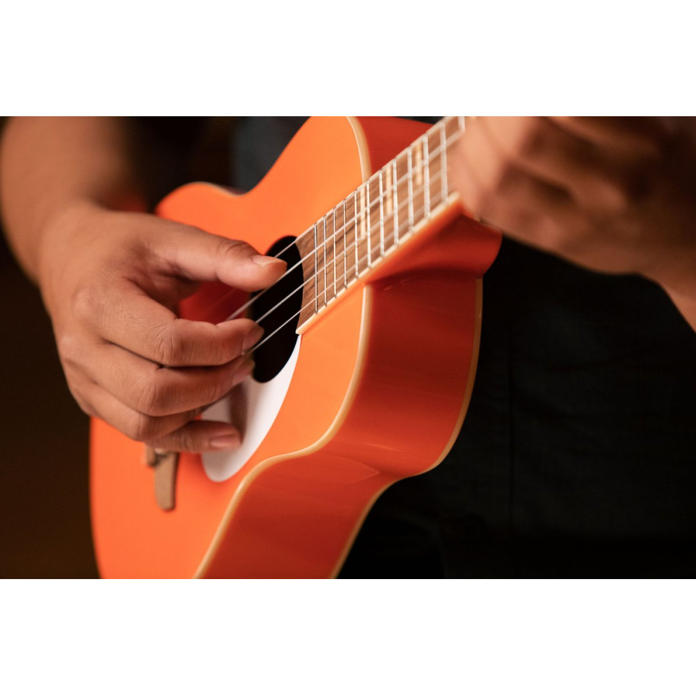 Ortega RUGA-ORG Gaucho Series Ukulele 4 String - Orange + Bag