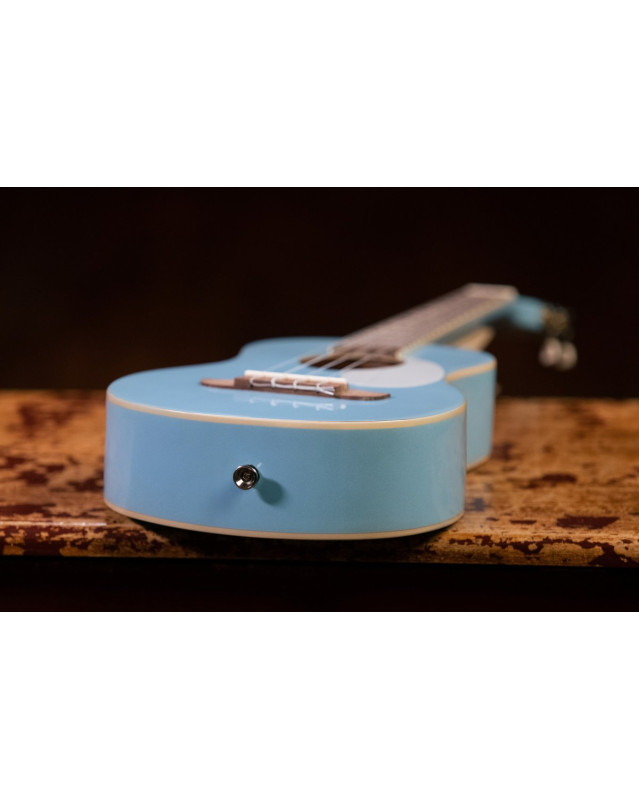 Ortega RUGA-SKY Gaucho Series Ukulele 4 String - Sky Blue + Bag