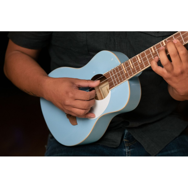 Ortega RUGA-SKY Gaucho Series Ukulele 4 String - Sky Blue + Bag