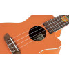 Ortega RUHWCE Custom Built Series Halloween Edition Concert Preamp Ukulele 4 String - Pumpkin Orange